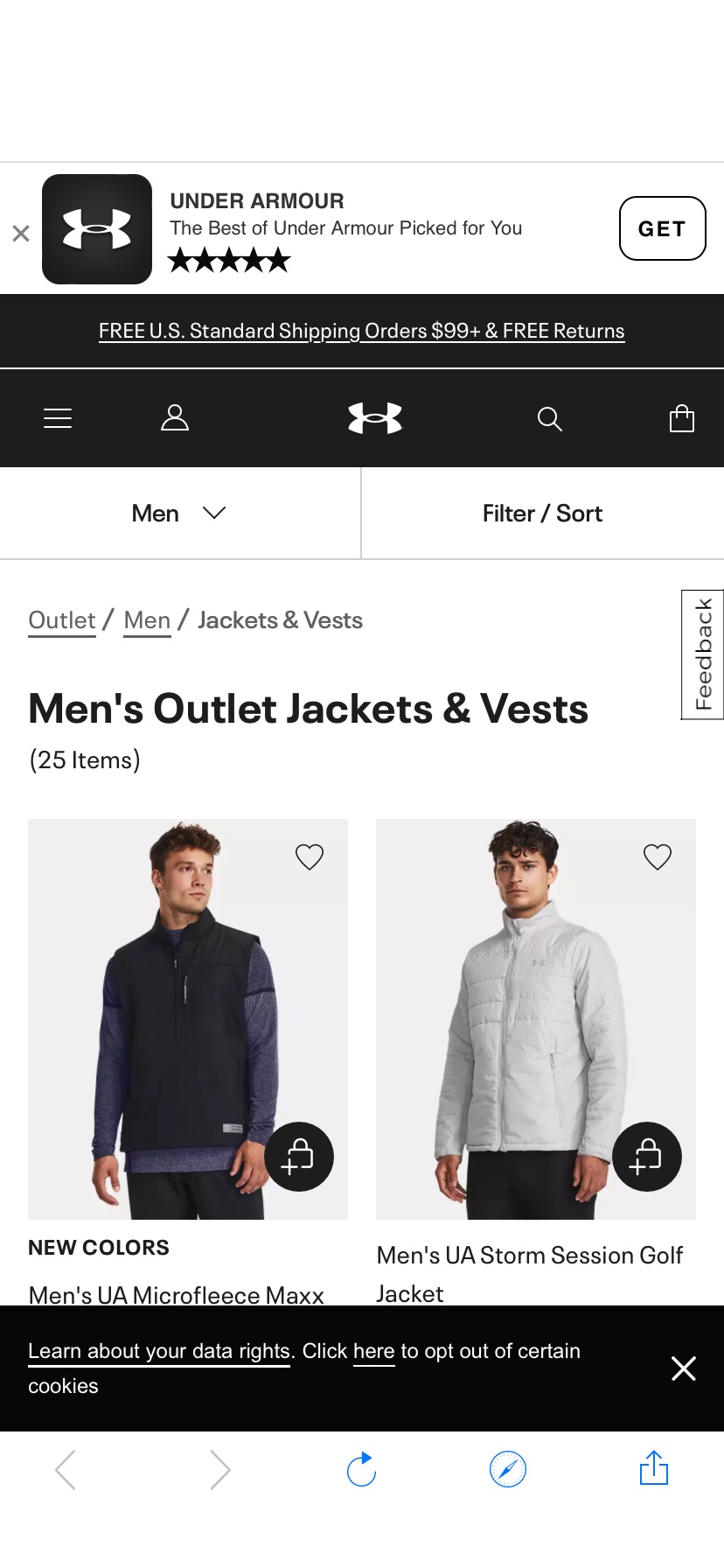 Under Armour Outlet Men's Jackets
Up to 50% off + extra 30% off
free shipping
Get an extra 30% off already discounted styles with code "30FORYOU"