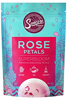Amazon.com : Suncore Foods - Premium Dried Rose Petals Superbloom, No Caffeine, No Preservatives, 0.3oz : Grocery & Gourmet Food优质玫瑰花瓣