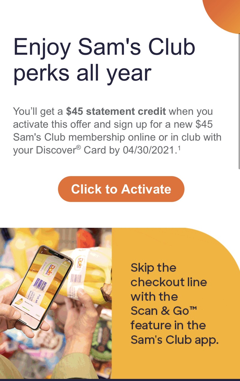 Discover - Card Services, Banking & Loans Discover免费Sam Club会员