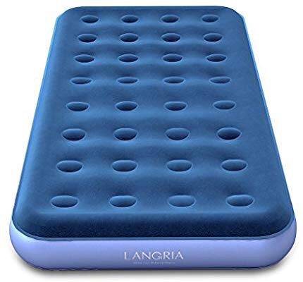 LANGRIA Upgraded Twin Size Inflatable Air Bed 8.5-Inches Air Mattress Bed 单人床气垫