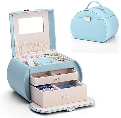 Amazon.com: Vlando Princess Style Medium Size Jewelry Box, Fabulous Girls gifts (Blue) : Clothing, Shoes & Jewelry