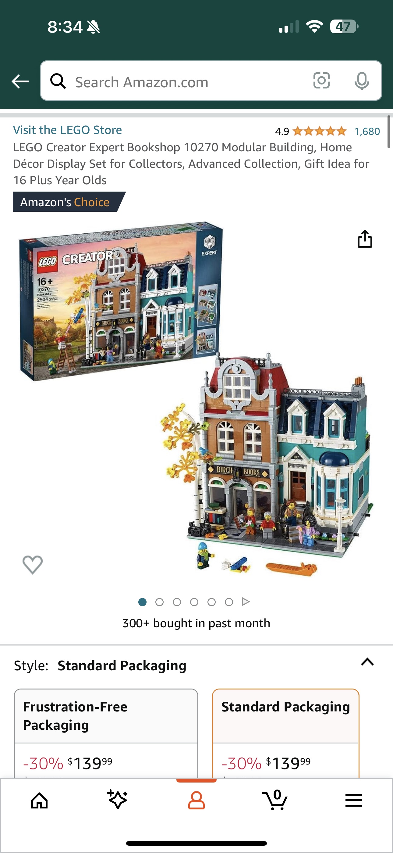 Amazon.com: LEGO Creator Expert Bookshop 10270 Modular Building, Home Décor Display Set for Collectors, Advanced Collection, Gift Idea for 16 Plus Year Olds : Lego: Toys & Games
