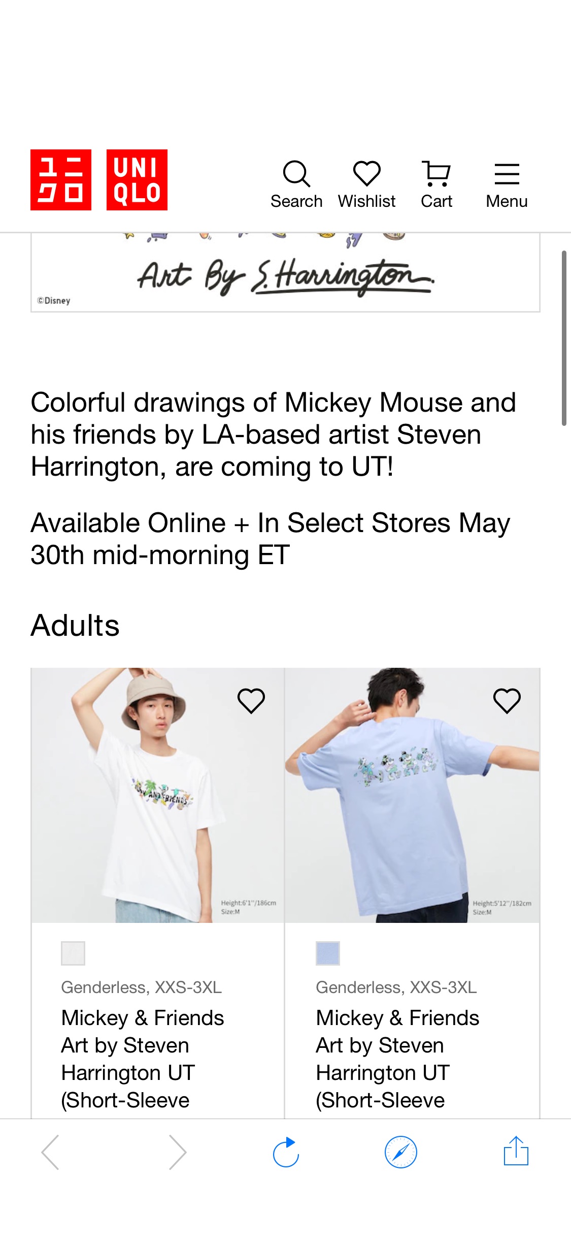 Mickey & Friends Art by Steven Harrington UT | UNIQLO US活动预告 5月30号上新热卖