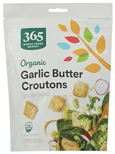 365 by Whole Foods Market, Organic Butter And Garlic Croutons, 4.5 Ounce
