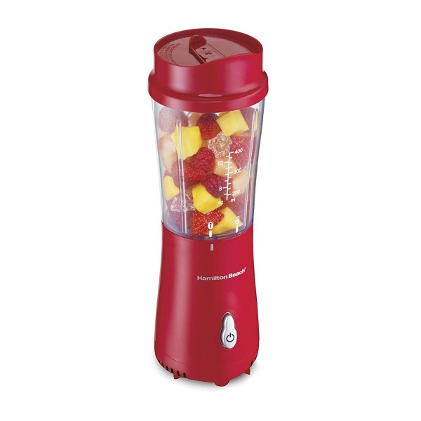 Hamilton Beach Personal Single Serve Blender with Travel Lid, Red