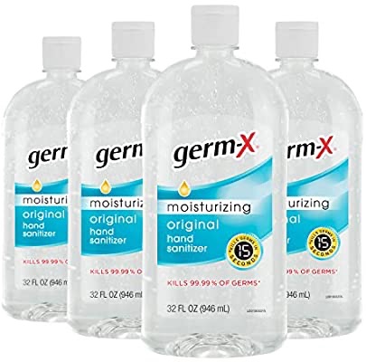 Amazon.com: Germ-X Hand Sanitizer, Original, 32 Fluid Ounce (Pack of 4), 128 Fl Ounce: Health & Personal Care消毒杀菌免洗手液