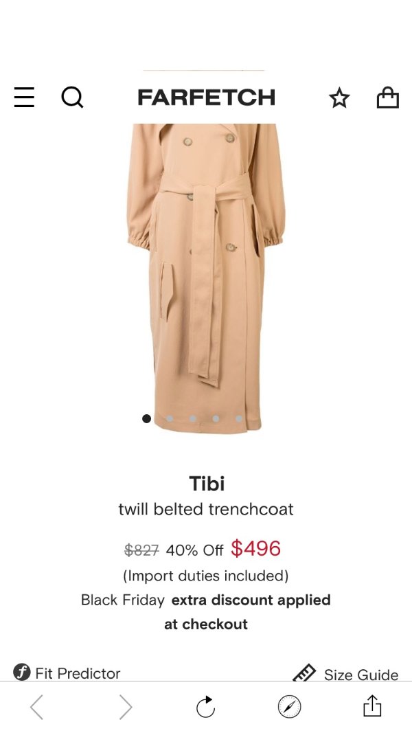 Shop brown Tibi twill belted trenchcoat 