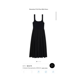 $213.75 Shop Theory Sleeveless Fit & Flare Midi-Dress | Saks Fifth Avenue