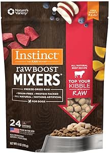 Amazon.com: Instinct Freeze Raw Boost Mixers Freeze Dried Raw Dog Food Topper, Grain Free Freeze Dried Dog Food Topper | Multiple Sizes and Flavors 6 ounce (Pack of 1) : Pet Supplies