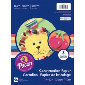 Art Street® Construction Paper, 9" x 12", Assorted Colors, Pack Of 96 Sheets