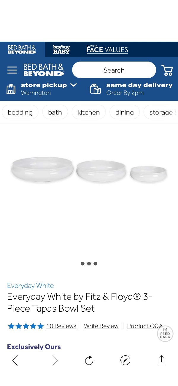 Everyday White by Fitz & Floyd® 3-Piece Tapas Bowl Set | Bed Bath & Beyond