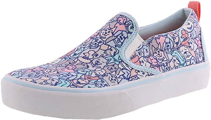 Skechers 女士一脚蹬BOBS from Marly Jr - Woof Wag Blue/Pink 7 B (M) | Shoes