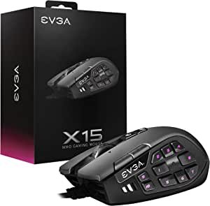 EVGA X15 MMO 有线游戏鼠标 8KHz回报率 16000DPI