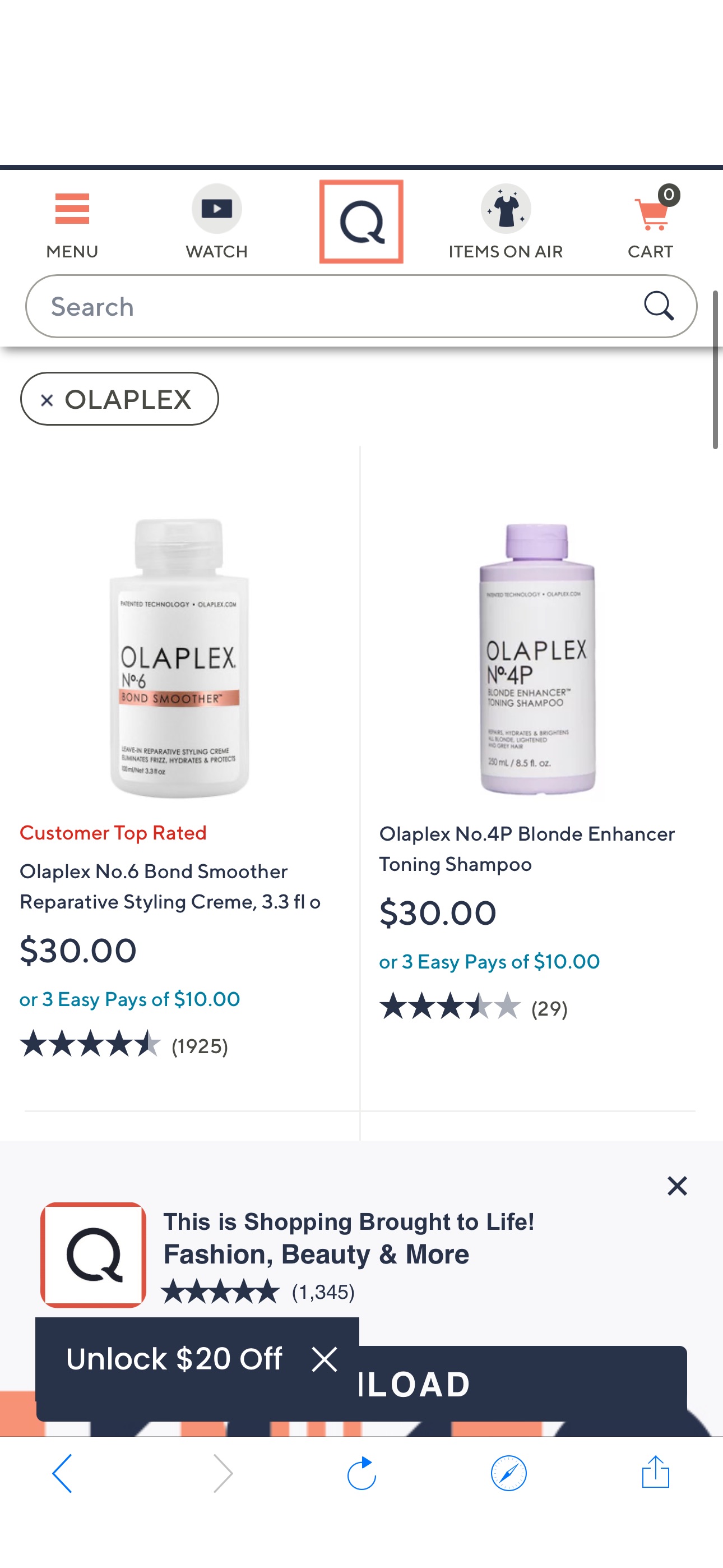 OLAPLEX Shampoo & Hair Treatments - QVC.com Olaplex $20 off $40
Use code HELLO20
(New Email)