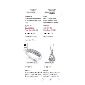 $80 Jewelry & Watches - Flash Sale: 50-70% Off Jewelry & Watches - Macy s 梅西百货:闪购珠宝和手表 50-70% 的折扣。 网上购物,今天只为节省大笔费用