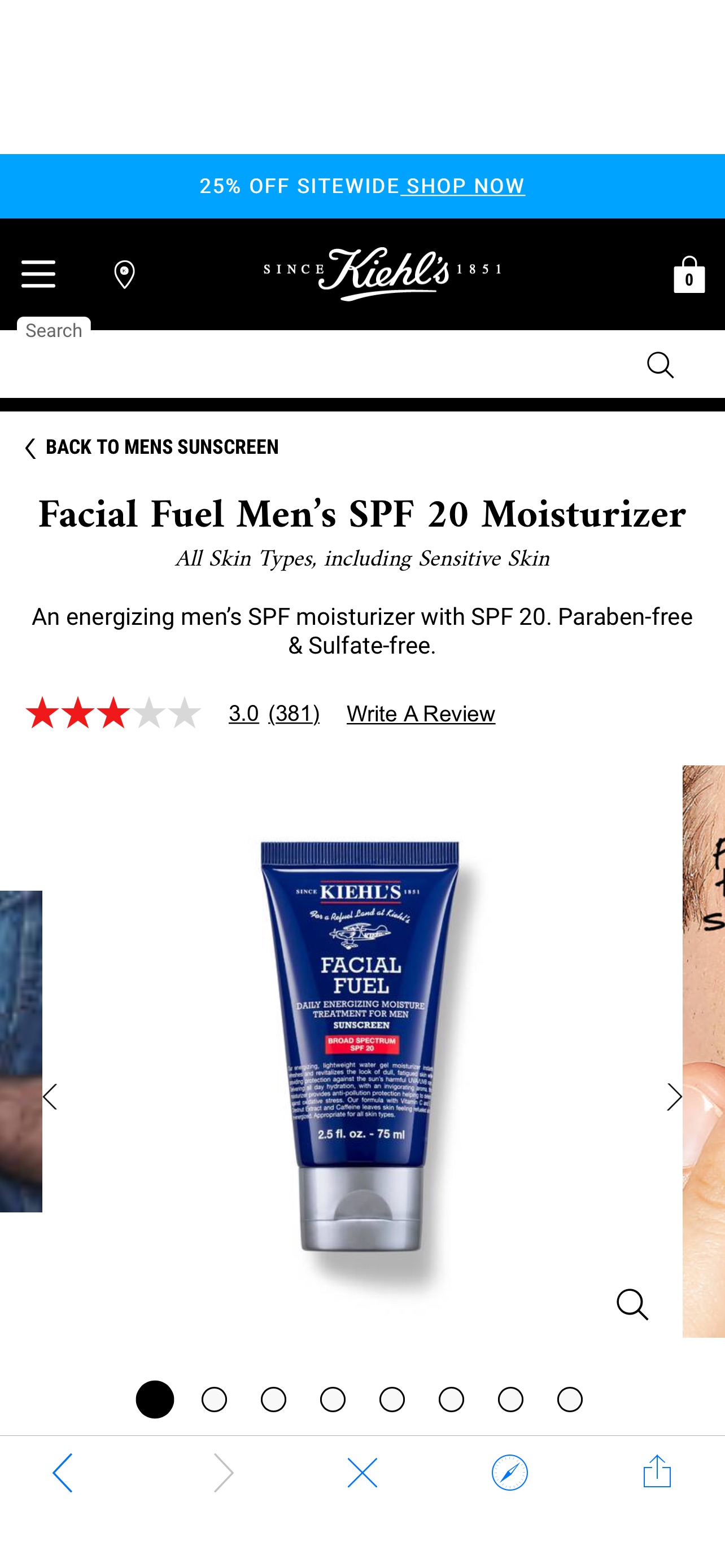 Facial Fuel Energizing Moisture Treatment SPF 20 - Men’s SPF Moisturizer – Kiehl’s