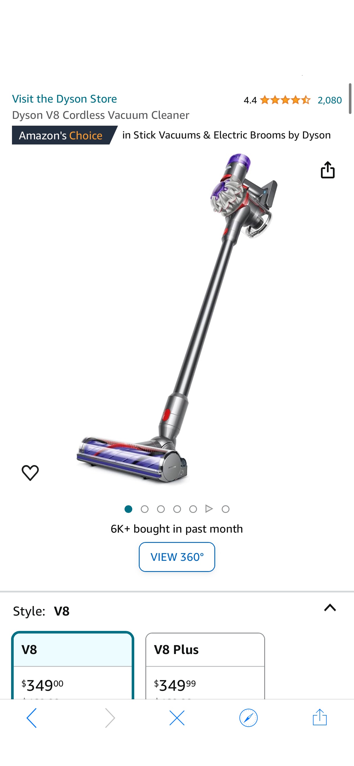 Amazon.com - Dyson V8 Cordless Vacuum Cleaner 戴森