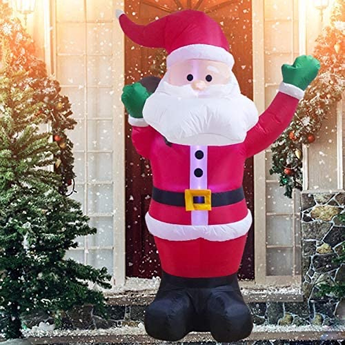 Amazon.com: Twinkle Star 6.4 Feet Christmas Inflatables Lighted Santa Claus Blow Up Indoor Outdoor Xmas Decor Lawn Yard Garden Decoration : Patio, Lawn & Garden 圣诞老人户外装饰