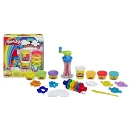 Play-Doh Rainbow Twirl Play Dough Set - 8 Colors, 10 Ounces - Walmart.com