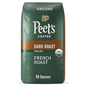 Peets Coffee & Tea, Coffee Ground Beans French Roast, 18 Ounce