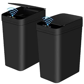 Amazon.com: Anborry Bathroom Automatic Trash Can 2 Pack 2.2 Gallon Touchless Motion Sensor