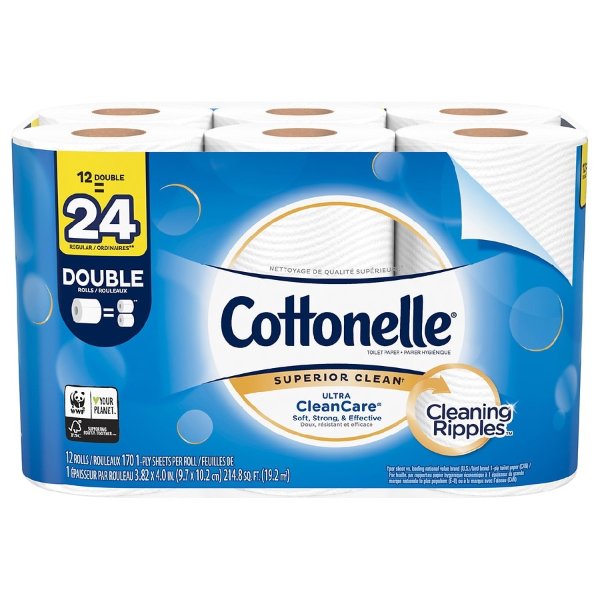 Toilet Paper, Strong Bath Tissue 12 pack