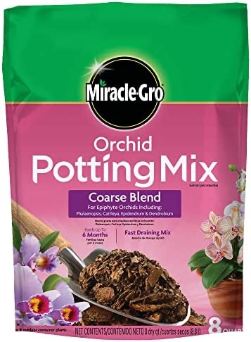 Amazon.com: Miracle-Gro Orchid Potting Mix Coarse Blend, 8 qt. : 兰花专用土
