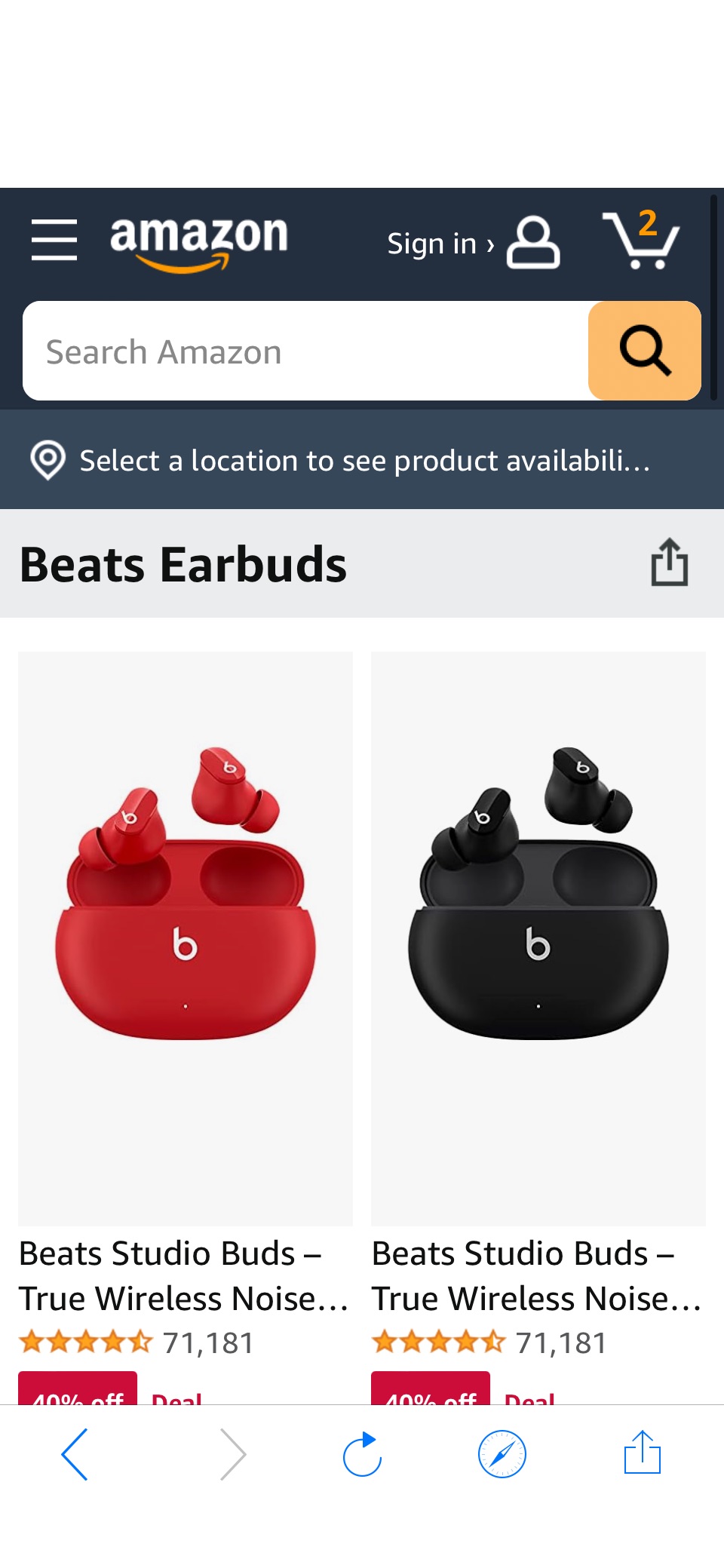 Beats Earbuds促销89.95起