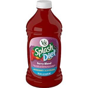 V8 Splash Diet Berry Blend Diet Juice Drink, 64 fl oz Bottle