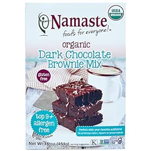 Amazon.com : Namaste Foods Gluten Free Organic Dark Chocolate Brownie Mix, 16 oz : Grocery &amp; Gourmet Food
