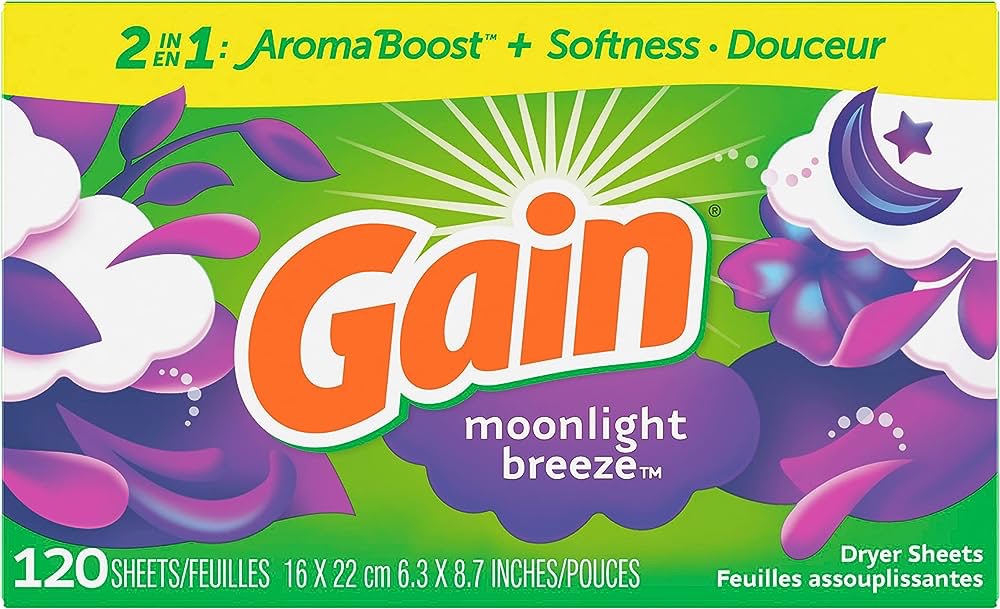 Gain Dryer Sheets, Moonlight Breeze Scent, 120 Count : Amazon.ca: Health & Personal Care