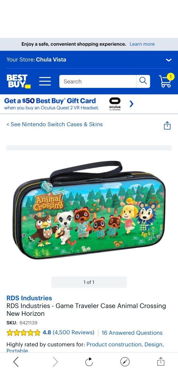 RDS Industries Game Traveler Case Animal Crossing New Horizon - Best Buy