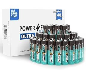 POWER FLASH AA Batteries 48 Count Pack