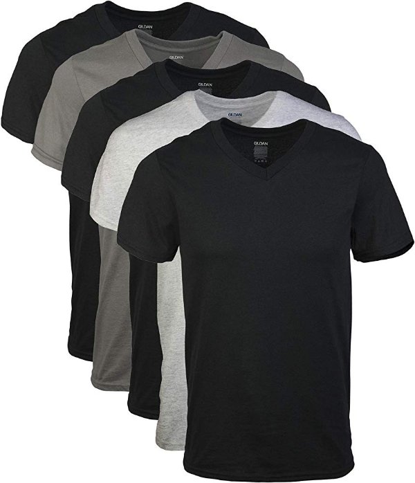 Men‘s Assorted V-Neck T-Shirts 5 Pack