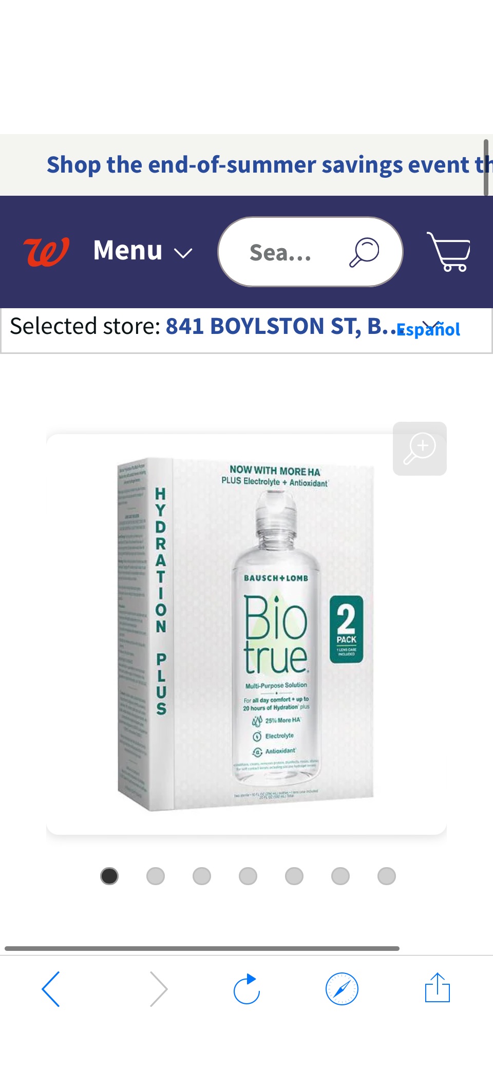 Biotrue Hydration Plus Multi Purpose Solution | Walgreens