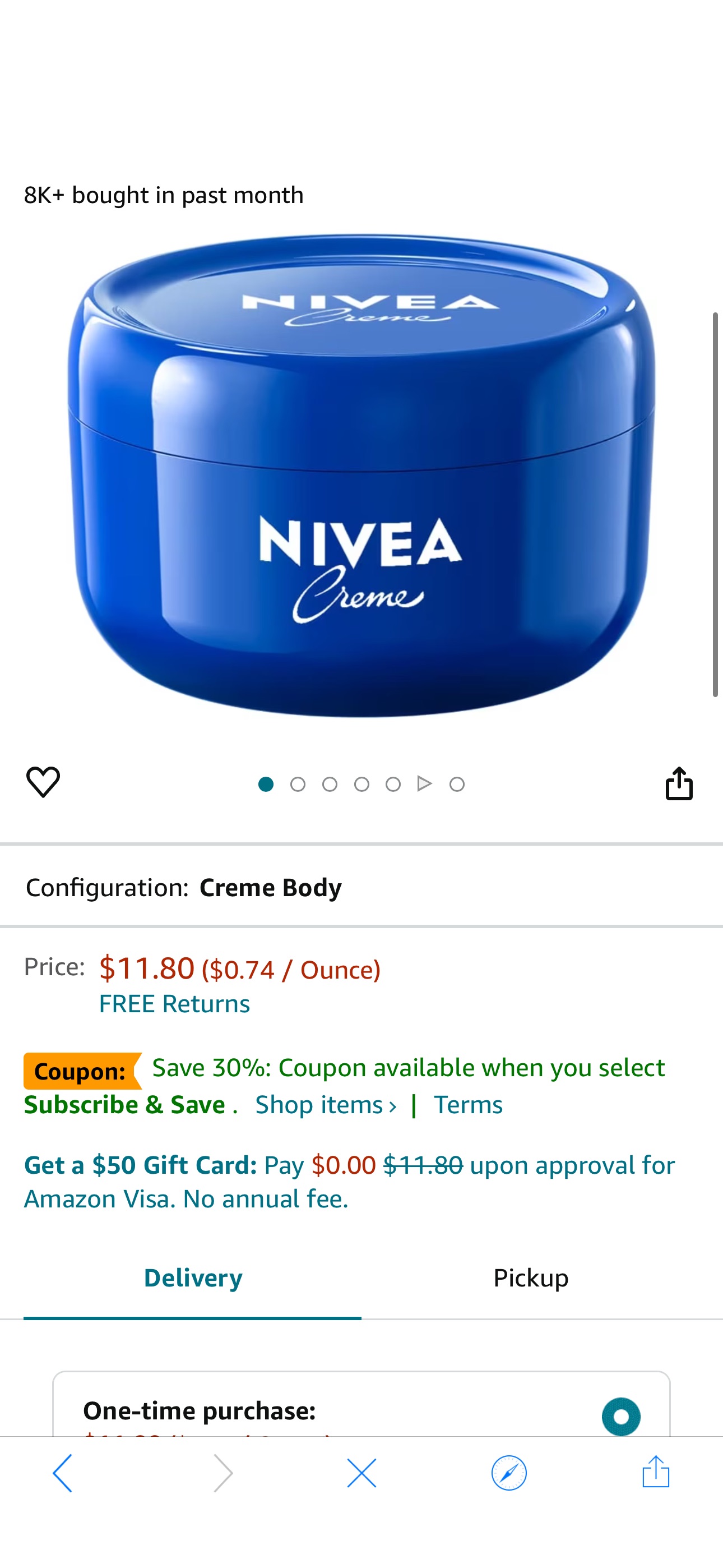 Amazon.com : Nivea Creme Body, Face and Hand Moisturizing Cream, 16 Oz Jar : Beauty & Personal Care