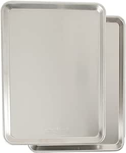 Amazon.com: Nordic Ware Natural Aluminum Commercial Baker&#39;s Half Sheet, 2 Count (Pack of 1), Silver: Home &amp; Kitchen
