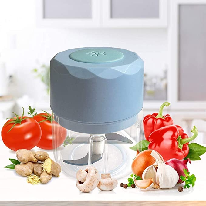 Amazon.com: Mini Food Chopper - 用于大蒜姜肉水果蔬菜的可充电无线食品切碎机电动食品加工机