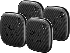 eufy Security by Anker SmartTrack Link (Black, 4-Pack) iOS only, Air tag 平替