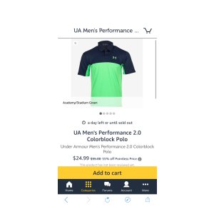 $24 UA Men s Performance 2.0 Colorblock Polo