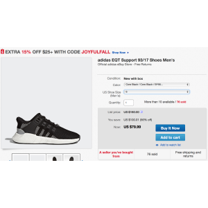 $67.99 adidas EQT Support 93/17 鞋多色