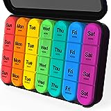 Amazon.com: Odaro Weekly Pill Organizer 4 Times a Day, Daily Pill Box 7 Day, Large Travel Pill Case with 28 Compartment to Hold Medicine, Vitamin and Supplement (Color) : Health &amp; Household