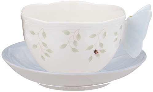 Lenox Butterfly Meadow Figural Cup and Saucer Set, Blue