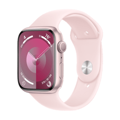 Amazon.com: Apple Watch Series 9 [GPS + Cellular 45mm] Smartwatch with Pink Aluminum Case with Pink Sport Band S/M. Fitness Tracker, Blood Oxygen &amp; ECG Apps, 