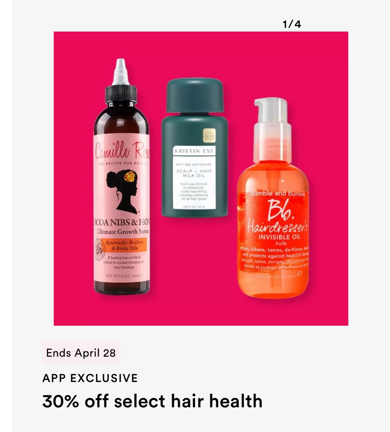 Ulta App 专享 select hair health 7折