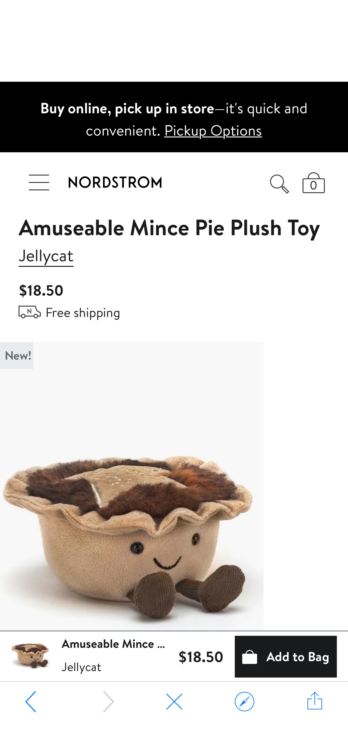 Jellycat Amuseable Mince Pie Plush Toy | Nordstrom