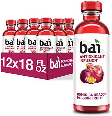 Amazon.com: Bai Dominica Dragon Passionfruit, Antioxidant Infused Beverage, 18 Fl Oz Bottle (Pack of 12) : Grocery & Gourmet Food
