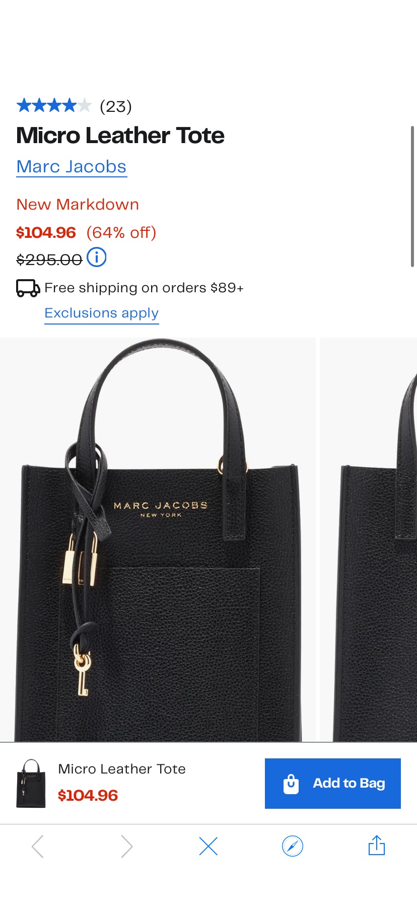 Marc Jacobs Micro Leather Tote | Nordstromrack