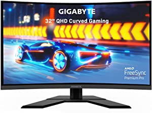 Amazon.com: GIGABYTE G32QC A (32&quot; 165Hz 1440P Curved Gaming Monitor, 2560 x 1440 VA 1500R 显示器