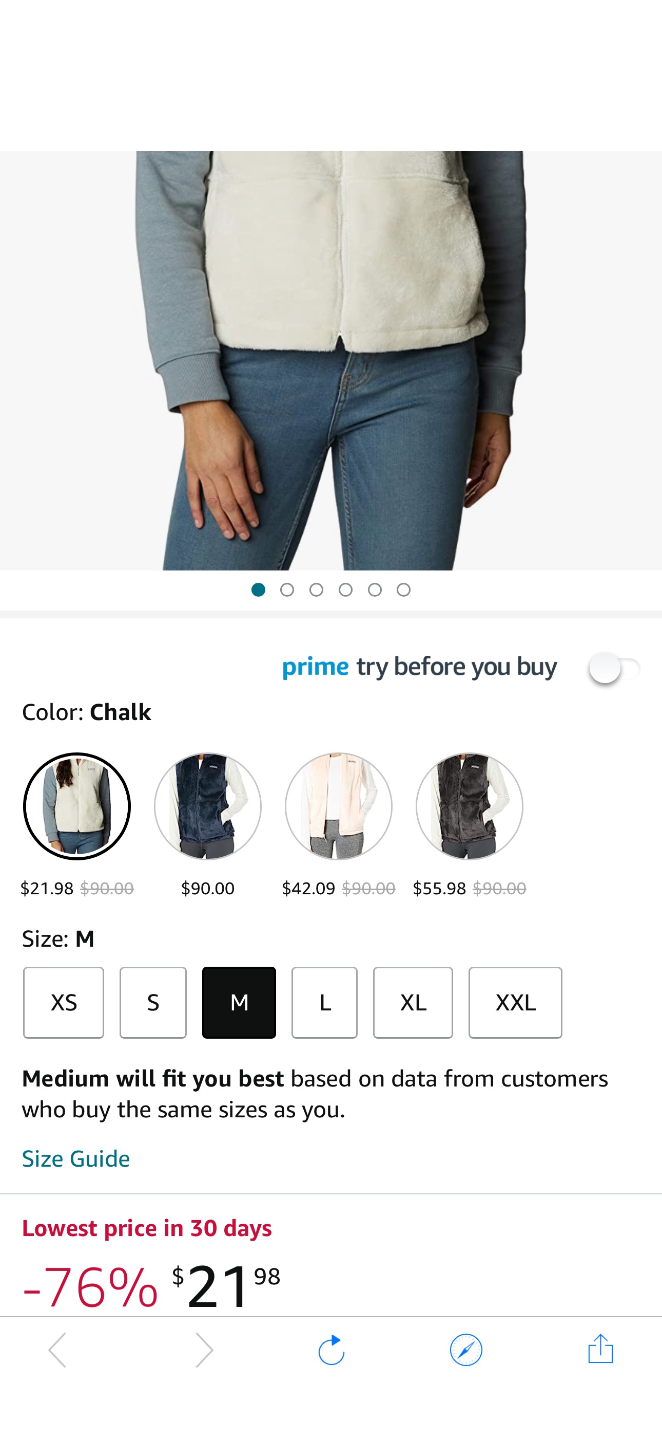 Amazon.com: Columbia Women's Fireside Vest, Chalk, Medium : Clothing, Shoes & Jewelry